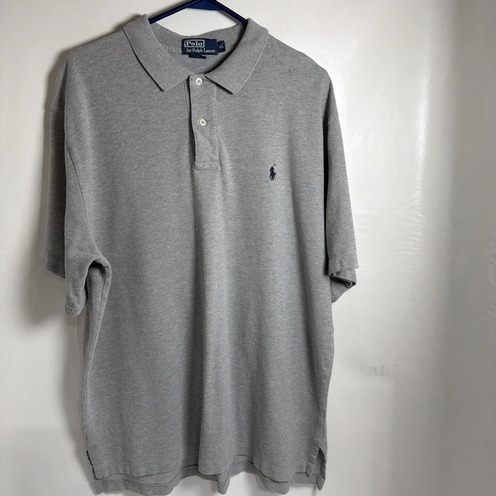 Polo By Ralph Lauren Polo Shirt Mens XL Gray Classic Fit Cotton Pony Logo SS